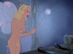 blue_fairy breasts disney edit fairy fairy_wings jiminy_cricket nipples nude nude_female pinocchio screenshot_edit wand wings