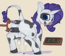 above_average_crotchboobs alternate_species anal bovine breast_milking cattle crotchboobs fan_character female friendship_is_magic horn lactation machine mammal marsminer my_little_pony open_mouth raricow_(mlp) rarity_(mlp) smooth_skin tongue tongue_out vaginal_penetration