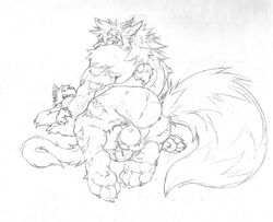 anal anal_sex anus backsack balls black_and_white canine cum cum_in_ass cum_inside male mammal monochrome original original_character original_characters penetration penis todd_(utx-shapeshifter) utx utx-shapeshifter were werewolf yaoi