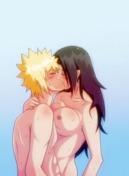 1boy 1boy1girl 1girls abs areolae bangs black_hair blush breast_press breasts cheating cleavage closed_eyes female hand_on_neck indrockz indy_riquez inverted_nipples kissing long_hair male naked namikaze_minato naruto naruto_(series) naruto_shippuden netorare nipples nude passionate sex shiny shiny_hair straight sweat sweatdrop uchiha_mikoto uncensored upper_body wet wet_hair yellow_hair