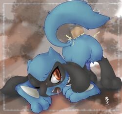 bcs color cum disembodied_penis furry_only insertion male male_only multiple_males no_humans nude penis pokemon red_eyes riolu sex tagme wink yaoi