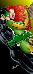 1girls crossover dc_comics gbelardo green_lantern green_lantern_(series) jean_grey kyle_rayner marvel marvel_comics phoenix_(x-men) straight_hair x-men