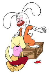 anthro brandy_and_mr._whiskers brandy_harrington canine disney disney_channel dog fellatio female fur furry implied_fellatio implied_oral jk male mammal mr._whiskers oral rabbit straight tagme toon_disney