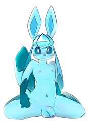 1boy anthro anthrofied blue_sclera blush eeveelution elpatrixf flaccid foreskin furry glaceon humanoid_penis looking_at_viewer male male_only mammal navel nintendo nipples nude penis pokémon_(species) pokemon pokemon_dppt solo spread_legs spreading testicles uncut video_games