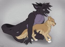 anthro canine couple_(disambiguation) coyote dragon feral interspecies kaviki mammal sex straight zoophilia