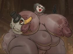 1girls balding dark-skinned_female doctor_futterman eyelashes face_mask fat fat_female female foggy_eyes folds gloved_hand goose grey_hair hand_puppet hyper hyper_breasts lipstick mother_gooseberry naked naked_female nightmare_waifu ouch outlast outlast_trials phyllis_futterman red_eyes rhynobullraq skin_mask tagme top_hat white_eyes white_feathers
