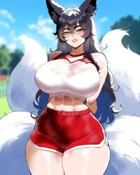 ahri ai_generated ass ass_focus big_ass big_breasts big_butt big_thighs dijiai focus from_front_position front_view hourglass_figure league_of_legends looking_at_viewer nsfw riot_games round_ass round_butt thick thick_ass thick_butt thick_legs thick_thighs thighs wide_hips