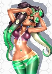 koharuno2 marina_(splatoon) octoling octoling_girl off_the_hook_(splatoon) splatoon splatoon_(series) splatoon_2 tagme tentacle_hair