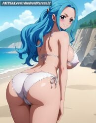 ai_generated aindroidparanoid ass ass_focus beach big_ass big_breasts big_butt bikini blue_ha brown_eyes brown_hair busty cameltoe curvy cute fat_ass female female_only from_behind hips huge_ass huge_breasts large_ass large_breasts legs long_hair narrow_waist nefertari_vivi one_piece outdoors slim_waist stable_diffusion swimsuit thick_ass thick_thighs voluptuous waist wide_hips