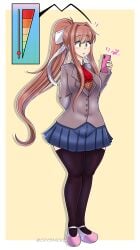 1girls 2024 anime_style artist_name attribute_slider blazer body_slider breast_expansion breast_growth breast_slider brown_hair cellphone color crysnickel doki_doki_literature_club female female_only gameplay_mechanics green_eyes hi_res high_resolution highres human human_only just_monika monika_(doki_doki_literature_club) phone sequence simple_background skirt slider slider_(control) solo solo_female thighhighs white_bow