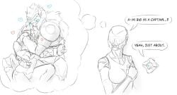 1boy 1boy1girl 1girls black_and_white comic comic_page destiny_(game) destiny_2 eliksni exo fallen female guardian_(destiny) hug male robot robot_girl sketch tagme thiccrobots thought_bubble titan_(destiny) wholesome