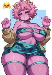 1girls antennae areola ass big_areola big_ass big_breasts big_nipples big_thighs blush breast_squish breasts butt choker cute female female_focus female_only fishnet_legwear fishnets gigantic_ass gigantic_thighs huge_ass huge_breasts huge_thighs legwear looking_at_viewer melonpuff mina_ashido my_hero_academia nipples panties pink_body pink_hair pink_skin short_hair slut slutty_clothing slutty_outfit tagme thick_hips thick_thighs thighhighs thighs yellow_eyes