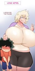 1boy 1boy1girl 1girls age_difference aged_up areola areolae ass_bigger_than_head bakugou_mitsuki bathing bathroom big_areola big_areolae big_breasts big_nipples big_thighs blonde_hair blonde_pubic_hair blue_crow blush blush_lines breasts breasts_bigger_than_head completely_nude deku english_text enormous_breasts female giant_breasts gigantic_breasts green_eyes green_hair hands_behind_head huge_areola huge_areolae huge_breasts huge_hips huge_nipples hyper_areola hyper_areolae hyper_breasts hyper_nipples inverted_nipples izuku_midoriya large_areolae large_areolae large_breasts large_nipples long_nipples male massive_breasts midoriya_izuku milf mitsuki_bakugou muscular_arms muscular_male my_hero_academia naked nipples nude pubic_hair pussy red_eyes shonen_jump shueisha speech_bubble text thick_thighs twitter_link vagina venus_body washing_another weekly_shonen_jump weekly_shounen_jump wide_hips