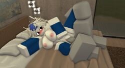 1boy1girl 3d alternate_version_available anon blue_armwear blue_thighhighs blush bunny_ears dominant_male dummy_(roblox) grey-skinned_male holding_leg imminent_sex large_ass large_penis laying_on_bed laying_on_side medium_breasts naked nyxwastaken pleasure_face roblox robloxian self_upload submissive_female vaginal_penetration valkyrie_helm white-skinned_female