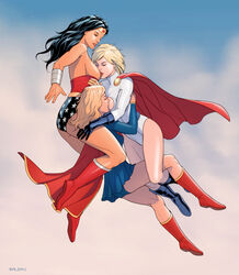3girls areola balziku bare_breasts bare_thighs black_hair blonde_hair blue_hair breast_sucking breasts cape closed_eyes cloud color colored curvy dark_hair dc dc_comics erect_nipples exhibitionism exhibitionist exposed exposed_breasts exposed_nipples female female_focus female_only female_with_female fff_threesome flying flying_sex justice_league large_breasts leotard light_hair lips long_hair medium_hair messy_hair mouth multiple_girls nipple_suck nipple_sucking nipples no_bra open_mouth panties partially_clothed partially_nude power_girl public public_exposure selfcest shiny_breasts shiny_skin short_hair skirt sky smile sucking supergirl superman_(series) thighs threesome trio wonder_woman wonder_woman_(series) yuri