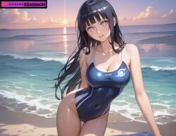 ai_generated anus_exposed beach beach_towel blonde_female blonde_hair blonde_hair_female exposed_ass hair_over_one_eye hyuuga_hinata naruto naruto_(series) ponytail presenting_hindquarters presenting_pussy pussy_exposed ripped_clothing ripped_pants ripped_swimsuit seaside short_hair swimsuit tagme zonbiov34