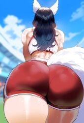 ahri ai_generated ass ass_focus back_view big_ass big_breasts big_butt big_thighs dijiai focus from_behind from_behind_position hourglass_figure league_of_legends looking_at_viewer looking_back nsfw riot_games round_ass round_butt thick thick_ass thick_butt thick_legs thick_thighs thighs wide_hips