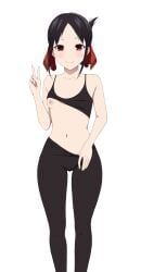 1girls absurd_res absurdres areolae bare_arms bare_belly bare_hands bare_midriff bare_navel bare_nipples bare_shoulders bare_skin belly belly_button black_hair black_hair_female black_sports_bra black_yoga_pants blush blush_face blushed_face blushing_at_viewer blushing_face blushing_female breasts cleavage closed_mouth_smile collarbone coro_fae curvaceous curvaceous_body curvaceous_female curvaceous_figure curvaceous_hips curvaceous_teen curvaceous_thighs curvy curvy_body curvy_female curvy_figure curvy_hips curvy_teen curvy_thighs dot_nose elbows exposed_arms exposed_belly exposed_breasts exposed_chest exposed_midriff exposed_navel exposed_nipples exposed_shoulders exposed_skin exposed_tits fair_skin female female_focus female_only fingernails fingers flat_belly flat_breasts flat_chest flat_chested groin hair_ribbon hair_tie hand_sign high_resolution high_school_student highres kaguya-sama_wa_kokurasetai_~tensai-tachi_no_renai_zunousen~ knees lean_body lean_figure legs light-skined_female light-skinned light-skinned_female light_skin light_skin_female light_skinned light_skinned_female long_hair looking_at_viewer midriff narrow_waist navel nipples pale pale-skinned_female pale_skin pale_skinned_female parted_bangs peace_sign petite petite_body petite_breasts petite_female petite_girl petite_tits red_eyes red_eyes_female red_hair_ribbon red_hair_tie red_ribbon ribbon school_girl shinomiya_kaguya shoulders sign simple_background skinny skinny_female skinny_girl skinny_waist slender_body slender_waist slim_girl slim_waist small_breasts smile smiley_face smiling smiling_at_viewer smirk smooth_chest smooth_skin solo sports_bra standing teen_girl teenage_girl teenager thick_thighs thigh_gap thighs thin_waist underboob upper_body v v-line v_sign white-skinned_female white_background white_skin white_skinned_female wide_hips yoga_pants