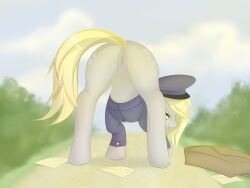 derpy_hooves female my_little_pony outdoors outside presenting_hindquarters public public_nudity