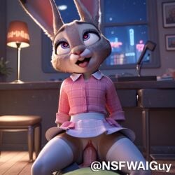 ahe_gao ai_generated anthro disney grey_fur heart-shaped_pupils judy_hopps looking_pleasured nsfwaiguy penis riding riding_penis saliva skirt tongue tongue_out vaginal_penetration vaginal_sex watermark zootopia