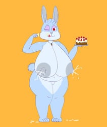 apron big_breasts breasts cake clothing female food huge_breasts hyper hyper_breasts lactation lagomorph mammal nipples nude overweight pussy rabbit wafflecat