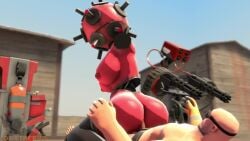 big_ass big_breasts daxthebro engineer_(team_fortress_2) human_on_humanoid on_top reverse_cowgirl_position robot robot_girl sentry_buster_(team_fortress_2) tagme team_fortress_2 valve_(company) video