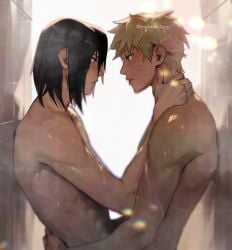 2boys absurd_res absurdres bedroom_eyes black_eyes black_hair black_hair_bottom blonde_hair blonde_hair_on_black_hair blonde_hair_top blue_eyes blush boruto:_naruto_next_generations cuddle cuddling domination embrace embracing embracing_another facial_markings gay gay_sex hi_res high_resolution highres light-skinned_male light_hair_on_dark_hair light_skin looking_at_another looking_at_partner madarabeliever male male/male male_only medium_hair messy_hair narrowed_eyes naruto naruto:_the_last naruto_(series) naruto_shippuden naruto_uzumaki nose_blush pale-skinned_male pale_skin romantic romantic_ambiance romantic_couple romantic_sex sasuke_uchiha shoulder_length_hair shounen_jump shueisha topless topless_male twink uchiha_sasuke uzumaki_naruto very_high_resolution weekly_shonen_jump whisker_markings whiskers yaoi yellow_hair