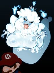 boo breasts ghost mario princess_peach saliva super_mario_bros. sweatdrop zillionaire