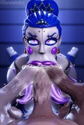 1girls 3boys 3d 3d_(artwork) :>= ass ballora_(fnafsl) balls big_balls big_butt big_penis bimbo bimbo_lips blowjob blue_hair bubble bubble_butt curvaceous curvy curvy_figure dat_ass dumptruck_ass duranomates earrings fellatio female five_nights_at_freddy's five_nights_at_freddy's:_sister_location huge_ass huge_cock lipstick long_tongue looking_at_viewer male nude on_knees oral oral_sex purple_eyes purple_lipstick robot robot_girl saliva saliva_bubble saliva_on_penis summer_ballora summer_ballora_2.0_(cosmic_trance) tagme tongue tongue_out triple_fellatio unseen_male_face voluptuous voluptuous_female wide_hips