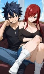 ai_generated couple erza_scarlet fairy_tail gray_fullbuster