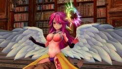 1boy 1boy1girl 1girls 3d angel angel_wings animated asymmetrical_gloves bangs bare_shoulders barefoot breasts breasts_out bridal_gauntlets cowgirl_position cowgirl_position crop_top devilscry elbow_gloves erection feathered_wings feet female female_on_top gloves gradient_hair halo highres jibril_(no_game_no_life) large_breasts light-skinned_female light_skin long_hair low_wings male/female mismatched_gloves multicolored_hair navel nipples no_game_no_life no_life) no_sound nude partially_clothed penetration penis pink_hair pink_shirt pussy sex shirt shoulder_tattoo sidelocks single_bridal_gauntlet single_elbow_glove sleeveless sleeveless_shirt solo_focus straight tagme tattoo very_long_hair video waist_cape white_wings wing_ears wings yellow_eyes