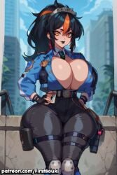 ai_generated big_ass big_breasts big_thighs black_hair firstbouki huge_ass huge_breasts huge_thighs zenless_zone_zero zhu_yuan