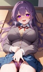 ai_generated doki_doki_literature_club masturbation panties pussy tagme teasing yandere yuri_(doki_doki_literature_club)