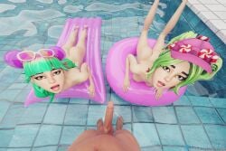 2girls 3d ass breasts femele fortnite giocamolly nude tropical_punch_zoey zoey_(fortnite)