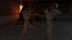 3d blonde_hair blood catfight completely_naked completely_naked_female completely_nude completely_nude_female dark_image female female_only garry's_mod gore guro long_hair mistery8142 mortal_kombat mortal_kombat_(2011) night nude punch rain sindel sindel_(mk9) sonya_blade sonya_blade_(mk9) white_hair