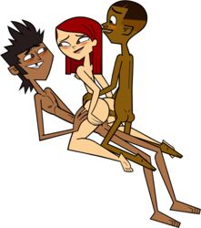 1girls 2boys anal cameron_(tdi) canon_couple codl cowgirl_position dark-skinned_male dark_skin interracial male mike_(tdi) penis sex swingers threesome total_drama:_revenge_of_the_island total_drama_island transparent_background zoey_(tdi)