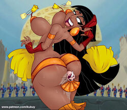 1girls ass ass_cleavage bestiality big_ass bigrufus33 butt_crack cheerleader crossover dark-skinned_female dark_skin disney disney_channel female kim_possible large_ass larger_female latina malina naked_mole_rat nipple_tassels peruvian_female pom_poms rodent rufus_(kim_possible) size_difference smaller_male tagme tassel the_emperor's_new_groove the_emperor's_new_school zoophilia