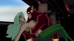 big_breasts breasts dc_comics dcau edit fire fire_(dc) gan_(artist) justice_league justice_league_unlimited nipples screenshot screenshot_edit the_flash the_flash_(series) topless