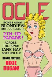 1girls blonde_hair blondie_(comic) blondie_bumstead bra english_text female female_only lingerie magazine_cover solo toonytease