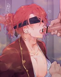 cum fellatio granblue_fantasy kyuuri male open_shirt penis percival_(granblue_fantasy) yaoi