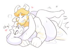 2018 anthro anthro_on_anthro anthro_only asgore_dreemurr asgoriel blonde_hair blush boss_monster caprine closed_eyes cum cum_inside cum_leaking dialogue duo english_text excessive_cum facial_hair female furry furry_only goat hair happy happy_sex heart hi_res horn husband_and_wife kilinah long_ears male male/female mammal nude one_eye_closed onomatopoeia penetration sex simple_background straight text toriel undertale video_games white_background