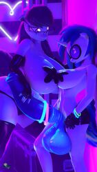 16:9 3d animal_genitalia animal_penis anthro anthrofied balls breasts equine female female_on_futa friendship_is_magic furry futa_on_female futa_with_female futanari glow_sticks hand_on_penis hooves-art horse hyper intersex mammal my_little_pony octavia_melody penis source_filmmaker vinyl_scratch_(mlp)