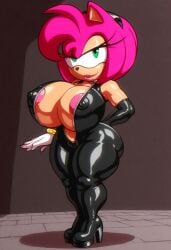 ai_generated amy_rose angelauxes angelauxes_(ai_generated) latex sonic_(series) sonic_the_hedgehog_(series)