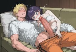 1boy 1girls age_difference aged_up ai_generated assertive_female boruto:_naruto_next_generations breast_press covered_nipples daughter drooling father father_and_daughter female girthy_penis huge_cock incest kizirugai large_breasts living_room male muscular_male naruto on_couch penis_awe penis_out petite precum pulling_down_pants sleep_molestation sleeping surprised tagme tubetop uzumaki_himawari uzumaki_naruto veiny_penis wide_eyed
