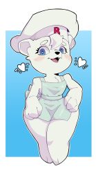 1girls 2d bear_girl big_breasts big_thighs bimbo_(bakery) bimbo_bear blue_eyes breasts curvaceous curvaceous_female curvaceous_figure curvy curvy_figure digital_media female female_only grupo_bimbo looking_at_viewer mr_mapache rubber solo white_fur