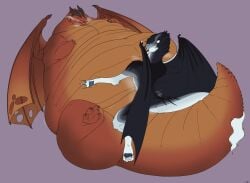 2025 anal anal_sex anthro anthro_on_feral anthro_penetrating anthro_penetrating_feral back_wings belly belly_squish black_sclera blue_sclera dragon duo facial_horn feathered_dragon feathered_scalie feathers feral feral_penetrated hand_on_own_moob hands_on_own_chest hi_res horn immobile larger_feral larger_penetrated lying male male/male male_penetrated male_penetrating male_penetrating_male morbidly_obese morbidly_obese_feral morbidly_obese_male musk musk_clouds mythological_creature mythological_scalie mythology nose_horn obese obese_feral obese_male on_back open_mouth open_smile overweight overweight_feral overweight_male penetration pupils red_eyes scalie sex simple_background size_difference slit_pupils small_dom_big_sub smaller_anthro smile smoke smoke_from_mouth squish tail thick_neck thick_tail tongue tongue_out vantablackbox wings zoophilia