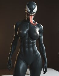1girls ai_generated beautiful bedroom big_breasts breasts curvy_figure female female_focus female_only fit_female genderswap_(mtf) in_heat looking_at_viewer marvel marvel_comics muscular muscular_female rule_63 seductive seductive_look seductive_smile sexy sexy_body sexy_pose she-venom solo symbiote_suit tits_out tounge_out venom venom_(marvel) voluptuous voluptuous_female