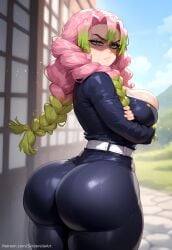 ai_generated angry busty cleavage commission demon_slayer kanroji_mitsuri kimetsu_no_yaiba large_ass large_breasts patreon patreon_url patreon_username sinderellaart teen thick thick_legs thick_thighs voluptuous