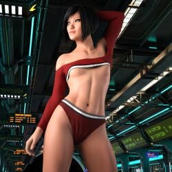 1girls 3d 3d_(artwork) asian asian_female black_hair black_hair_female breasts breasts clothed clothed_female facial_tattoo faith_connors faith_connors_(mirror's_edge_catalyst) female female_focus female_only light-skinned_female light_skin mirror's_edge mirror's_edge_catalyst posing red_clothing solo solo_female solo_focus tattoo thick_thighs thighs underboob victoreveryman video_game_character