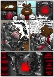 bear clothing comic feline lion male male_only mammal mind_control muscular orgasm_denial rubber rubberbuns